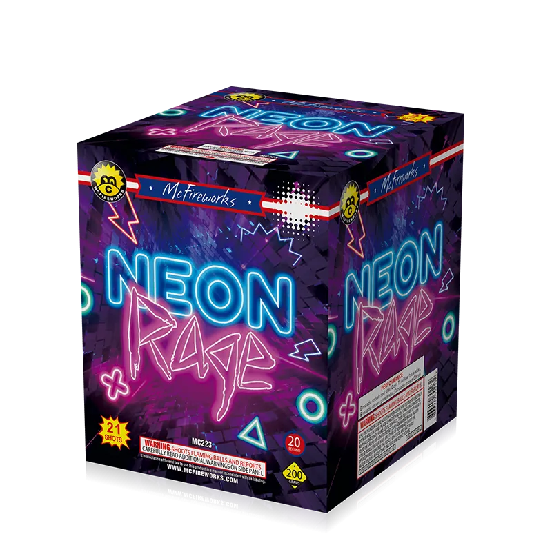 Neon raiva 21 tiros 200g bolo mc223