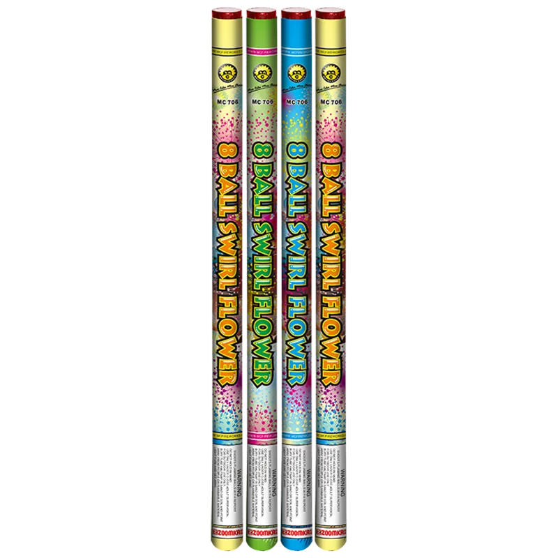 8 Ball Swirl Flor Roman Candle MC706