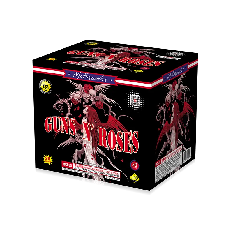 Armas n 'rosas 20 chutes 500g bolo mc535
